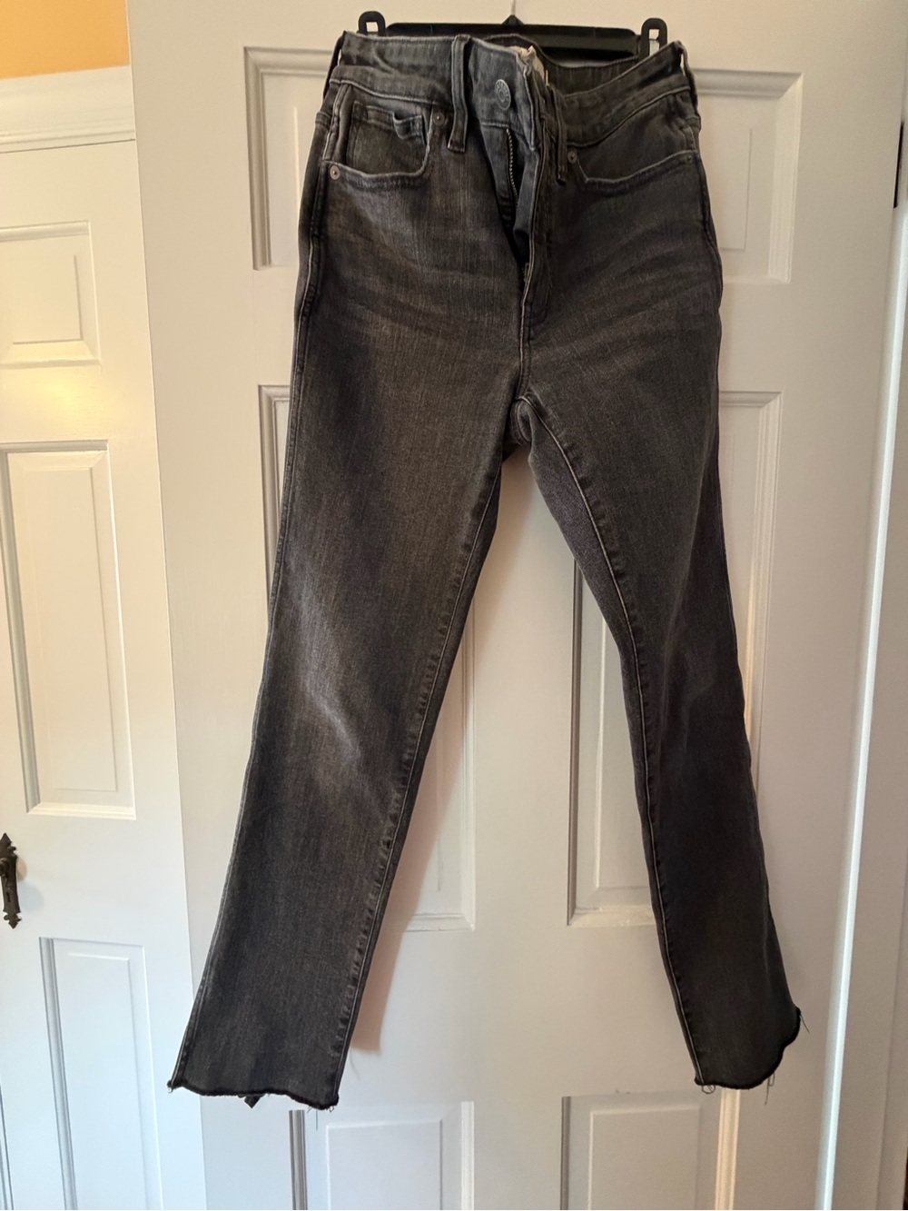 Madewell Washed Black Denim Jeans with 5-Pocket Lining
